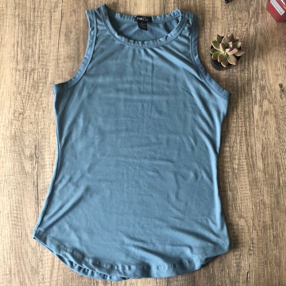 Rue 21 Gray/Blue Tank, EUC - Picture 1 of 3